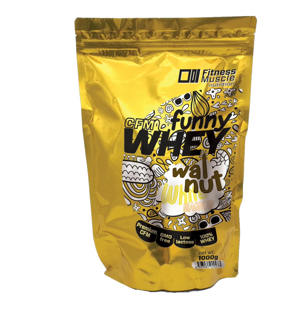 Původní packshot proteinu na bílém pozadí